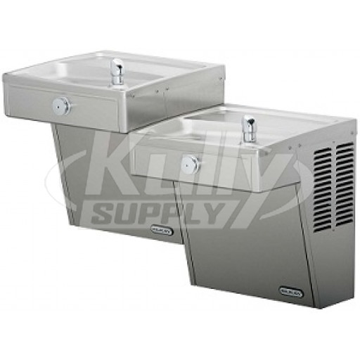 Elkay VRCTLSC8SC Vandal-Resistant Dual Drinking Fountain with Louver Screens