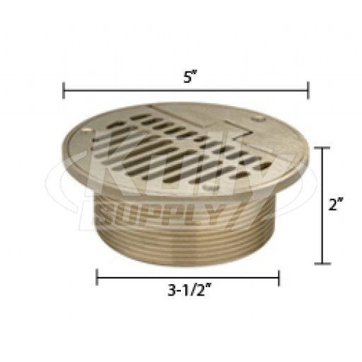 Zurn ZB400-5C Z400 "TYPE C" Round Hinged Strainer - Polished Bronze Top