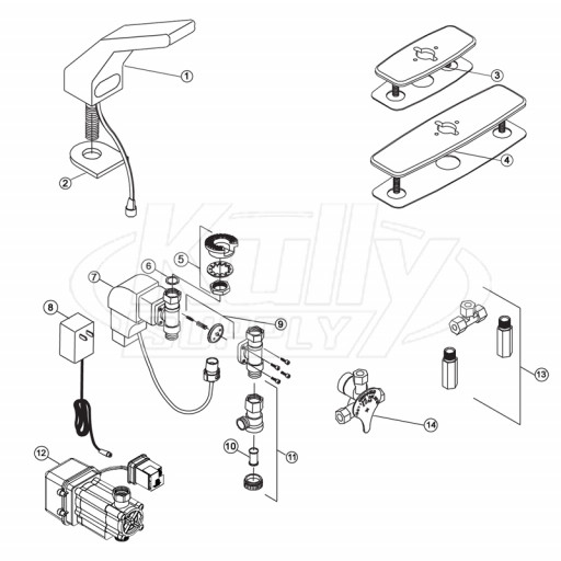 Zurn Z6912 AquaSense Faucet Parts Breakdown