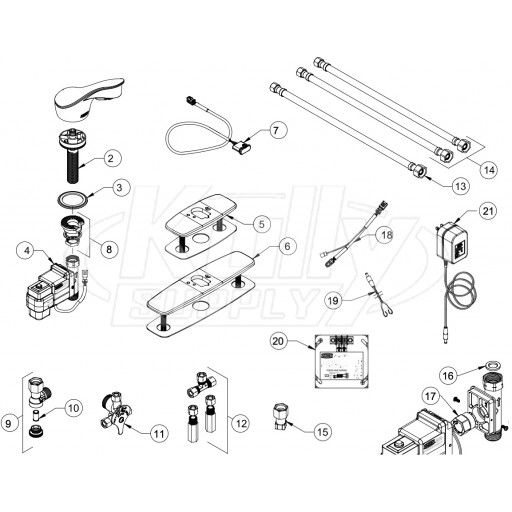 Zurn Z6951-XL Aqua-FIT Fulmer Faucet Parts Breakdown