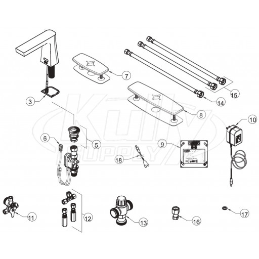 Zurn Z6953-XL-CV Camaya Faucet Parts Breakdown