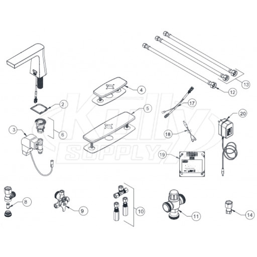 Zurn Z6953-XL Camaya Faucet Parts Breakdown