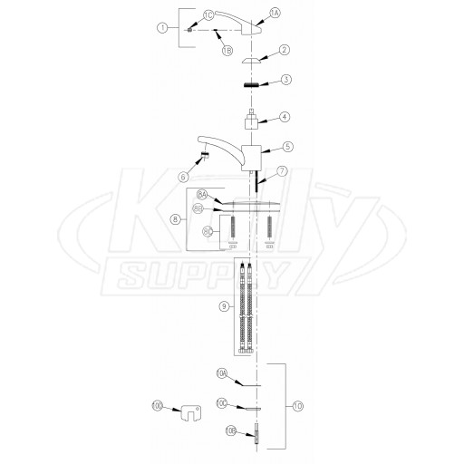 Zurn Z82200-XL-CP4 Parts Breakdown