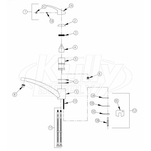 Zurn Z82300 Faucet Parts Breakdown