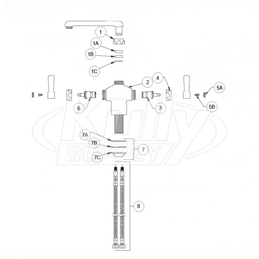 Zurn Z826F1 Parts Breakdown 