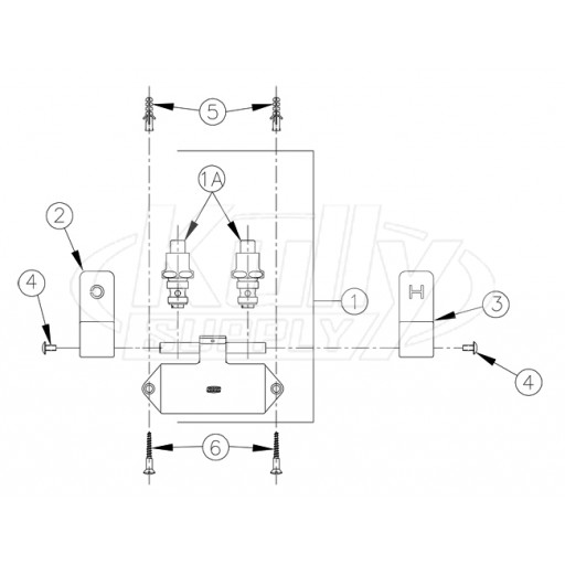 Zurn Z85500 Double Foot Pedal Valve Parts Breakdown