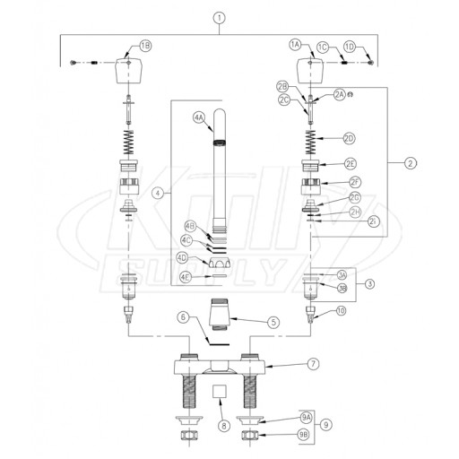 Zurn Z866A0 Parts Breakdown 