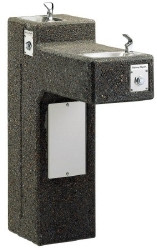 Halsey Taylor 4595 Stone Aggregate Two Station Outdoor Drinking Fountain