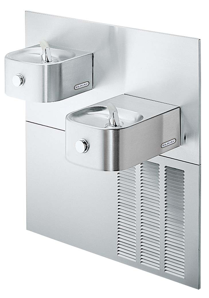 Elkay ERFPMVR28K In-Wall Dual Drinking Fountain with Vandal-Resistant Bubbler