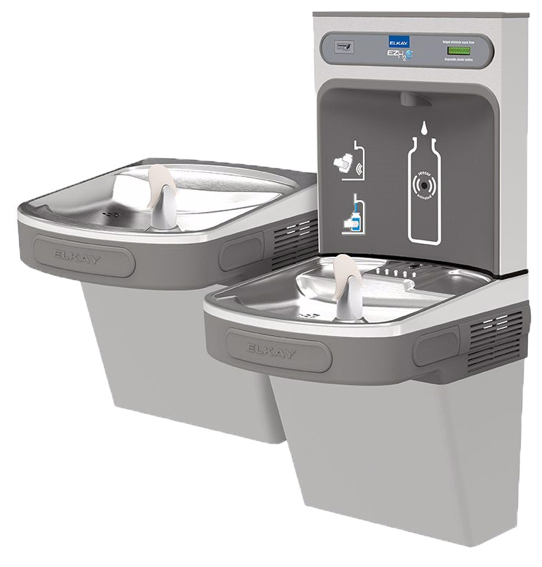 Elkay EZH2O LZSTL8WSLK Filtered Dual-Station Drinking Elkay EZH2O LZSTL8WSLK Filtered Dual-Station Drinking