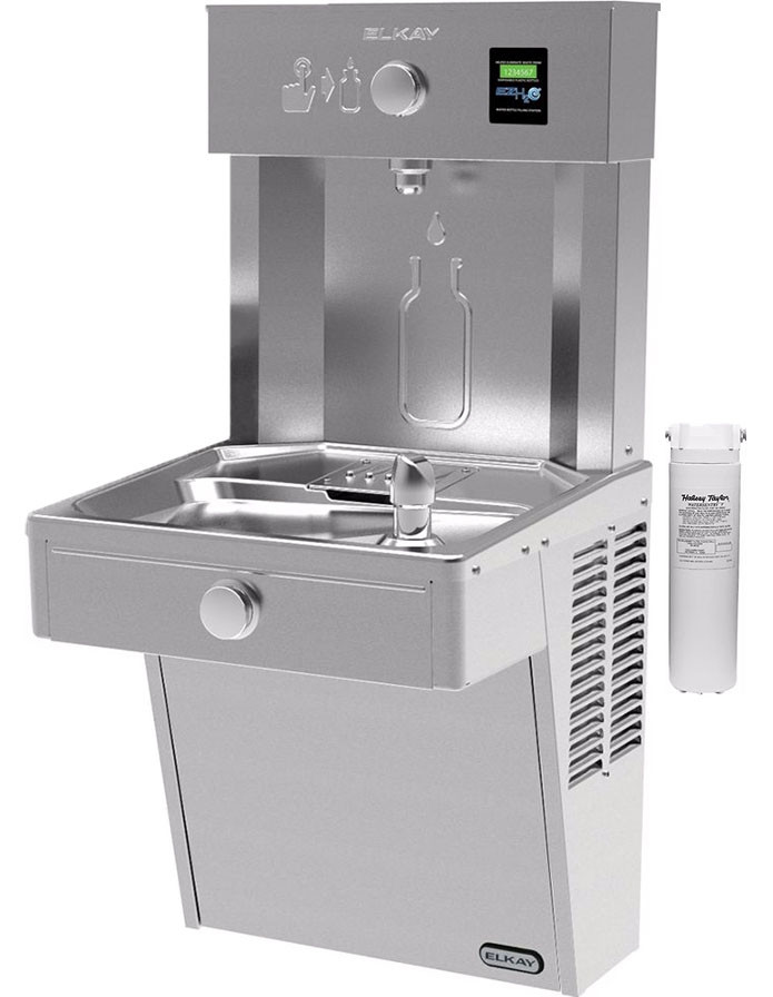 Питьевые комплексы. Elkay ezh2o Bottle filling Station with integral SWIRLFLO Fountain, refrigerated Filtered Stainless. Elkay lzs8wssp Bottle filling Station and Cooler, Single, Stainless Steel. Water refilling Station. VERSAFILLER.