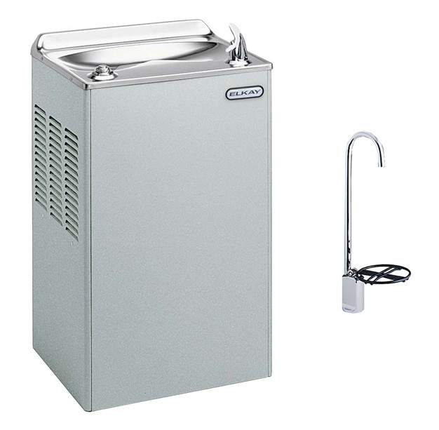 Elkay EWA8SF1Z Stainless Steel Drinking Fountain with Glass Filler (Discontinued)