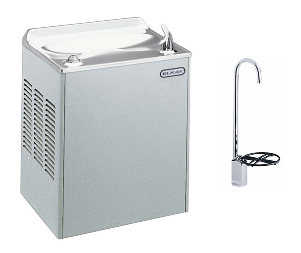 Elkay EWCA14SF1Z Stainless Steel Drinking Fountain with Glass Filler