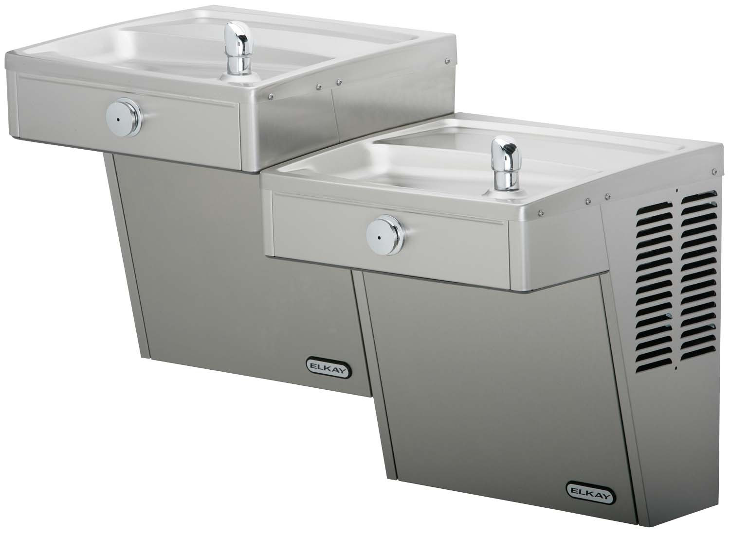 Elkay VRCTLFR8SC Frost-Resistant Vandal-Resistant Dual Drinking Fountain