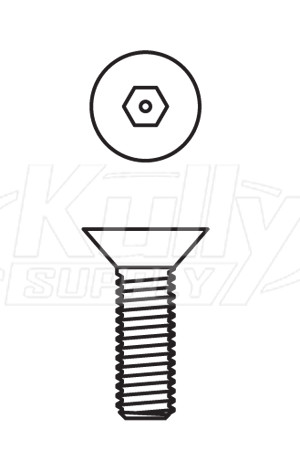 Acorn 0152-004-000 #8-32 X 3/8" Flat Head Allen W/Ctr Reject S.Stl Screw