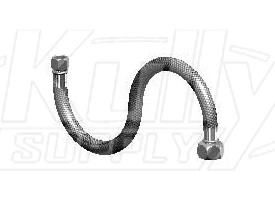 T&S Brass 016297-45 Flex. Connector Hose, 1/2 Npsm-F X 1/4 Npsm-F