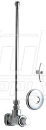 Chicago 1017-MMABCP Angle Stop Fitting with Supply Tube and Loose Key