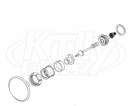 Sloan C-40-A Pedal Assembly (for 10-3/4" Wall Depth)