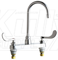 Chicago 1100-G2E3-317AB Hot and Cold Water Sink Faucet