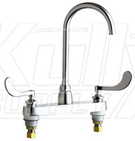 Chicago 1100-GN2FC317ABCP Hot and Cold Water Sink Faucet