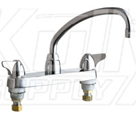 Chicago 1100-L9E35ABCP Hot and Cold Water Sink Faucet