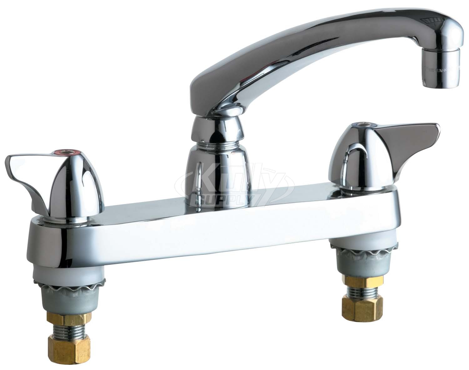 Chicago 1100-ABCP E-Cast Kitchen Sink Faucet, Cast Swing Spout