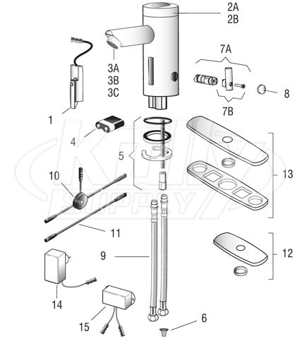 Sloan SOLIS EAF-275 Faucet Parts Breakdown