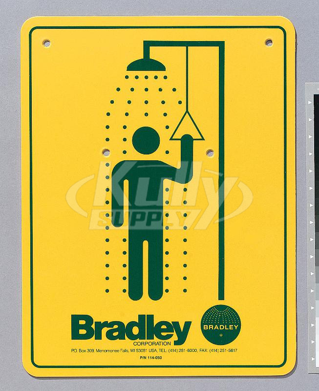 Bradley 114-050 Drench Shower Sign