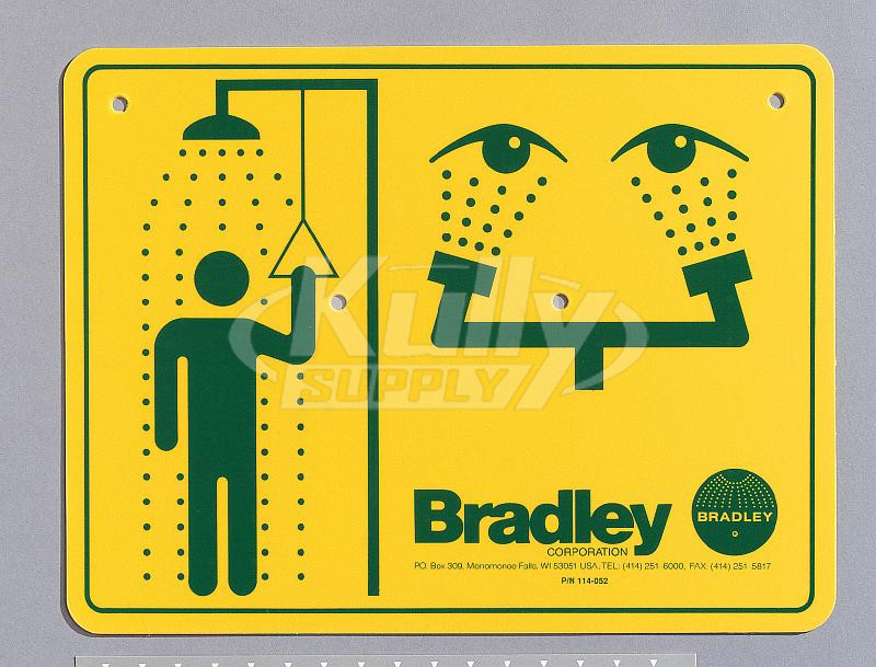 Bradley 114-052 Drench Shower / Eyewash Sign