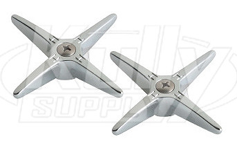 Chicago 634-PRJKCP 3" Metal Cross Handles w/ Hot & Cold Index