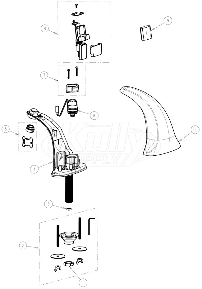 Chicago 116.606.AB.1 E-Tronic 40 Sensor Faucet Parts Breakdown