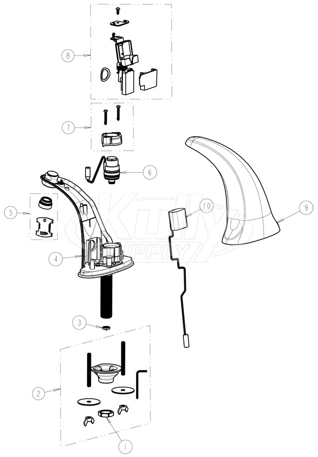 Chicago 116.706.21.1 E-Tronic 40 Sensor Faucet Parts Breakdown