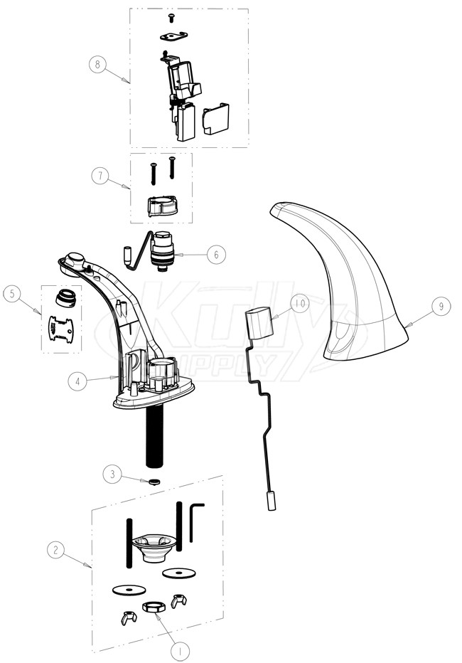 Chicago 116.706.AB.1 E-Tronic 40 Sensor Faucet Parts Breakdown