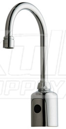 Chicago 116.595.AB.1 HyTronic Gooseneck Sink Faucet with Dual Beam Infrared Sensor - Patient Care Application