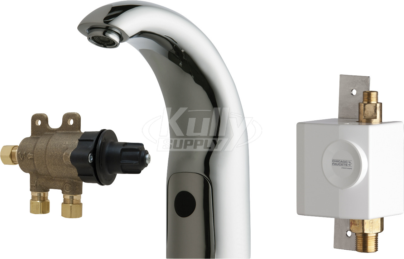 Chicago 116.972.AB.1 HyTronic Traditional Sink Faucet with Dual Beam Infrared Sensor