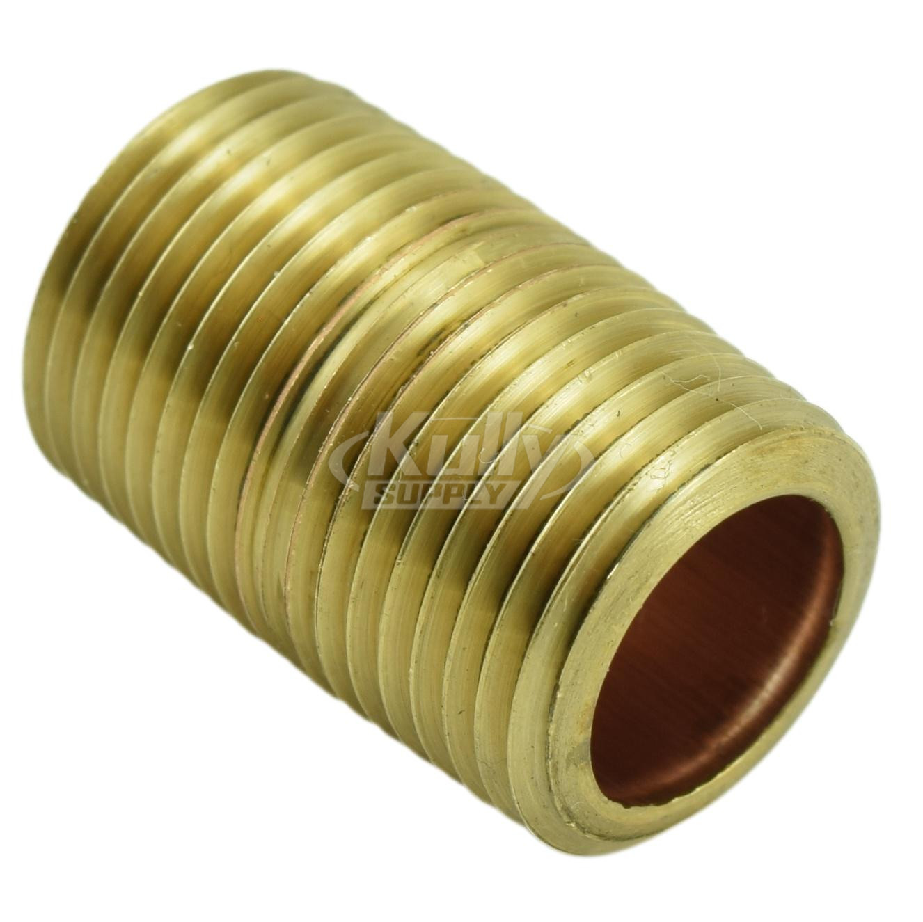 Bradley 113-006AL 3/8" Brass Close Nipple