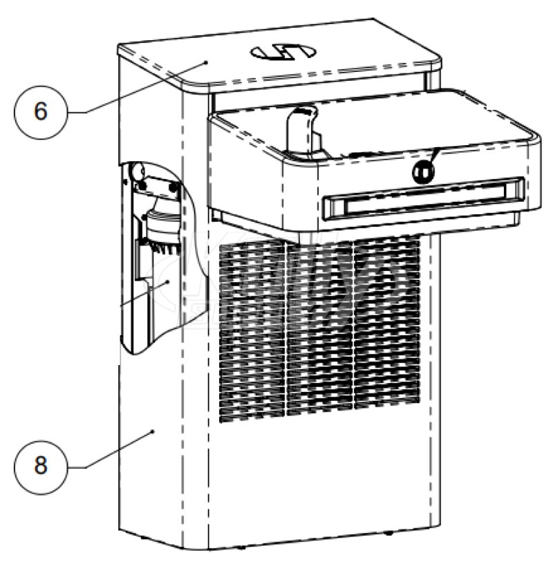 Haws 1201S Drinking Fountain Parts Breakdown