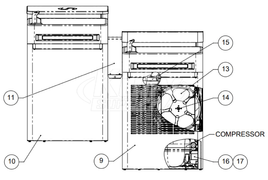 Haws 1202SF & 1202SFH Drinking Fountain Parts Breakdown