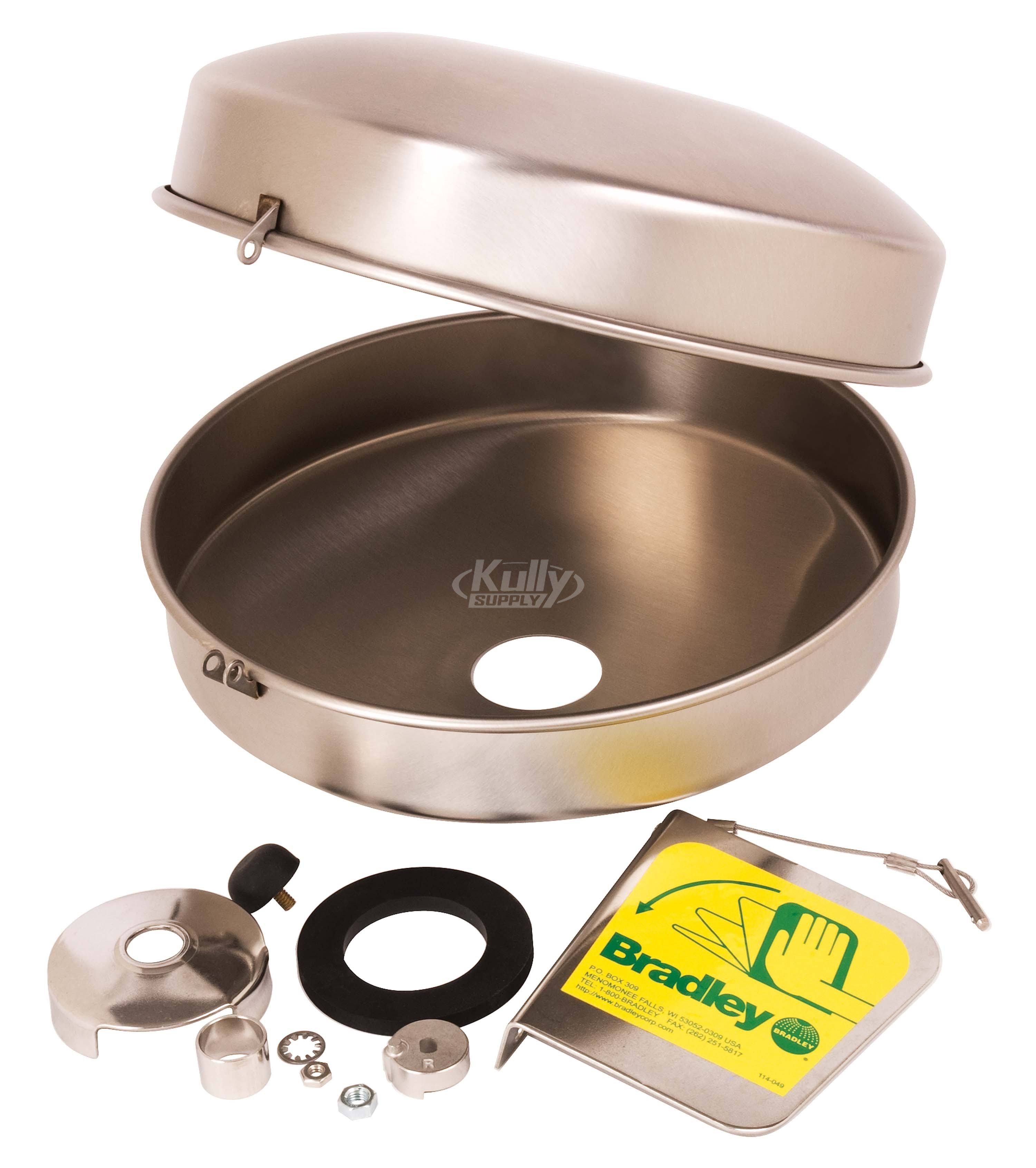 Bradley S45-2396 Stainless Steel Retrofit Dust Cover Kit (with Lid and Receptor)