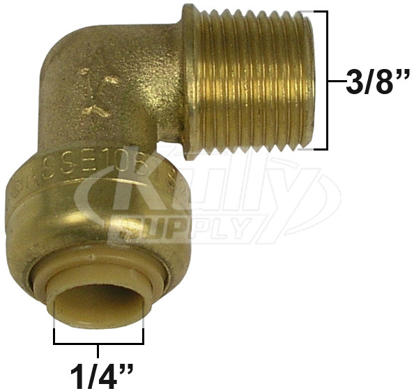 SharkBite U276 Dishwasher Elbow 1/4" x 3/8" MIP