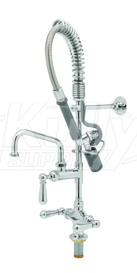T&S Brass MPY-2DCN-06 Mini Pre-Rinse With 6" Swing Nozzle and Flex Lines