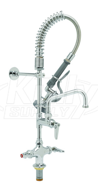 T&S Brass MPZ-2DLN-06 Single Hole Mini Pre-Rinse Unit With 6" Swing Nozzle