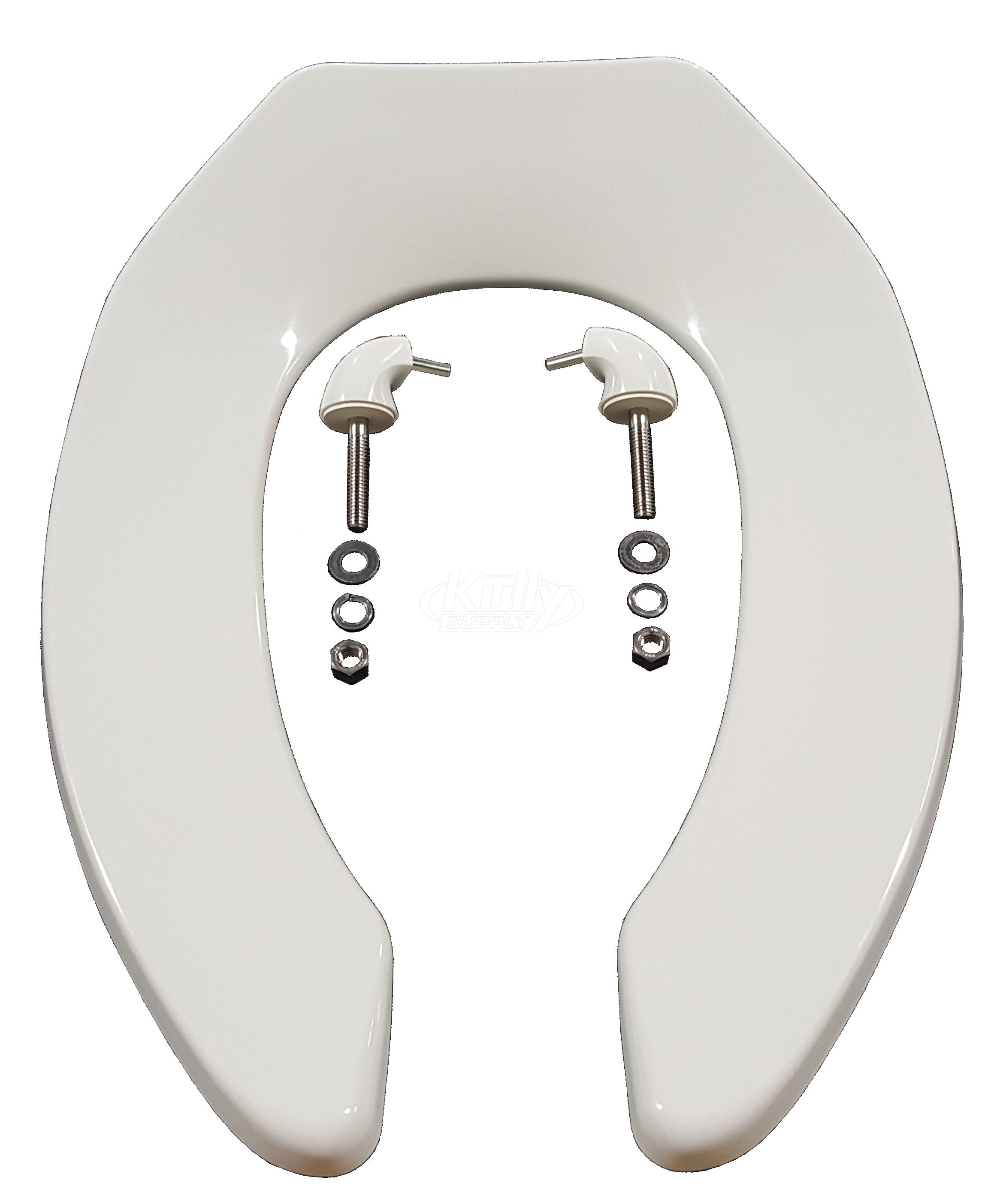 Zurn Z5955SS-EL White Elongated Open Toilet Seat