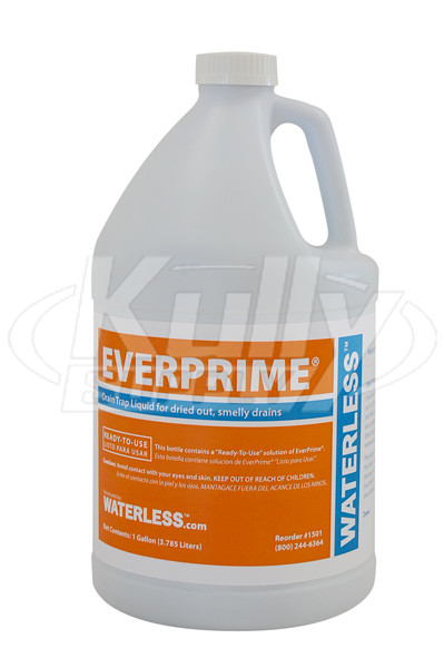 Waterless 1501 EverPrime Drain Trap Liquid, 1 Gallon Bottle
