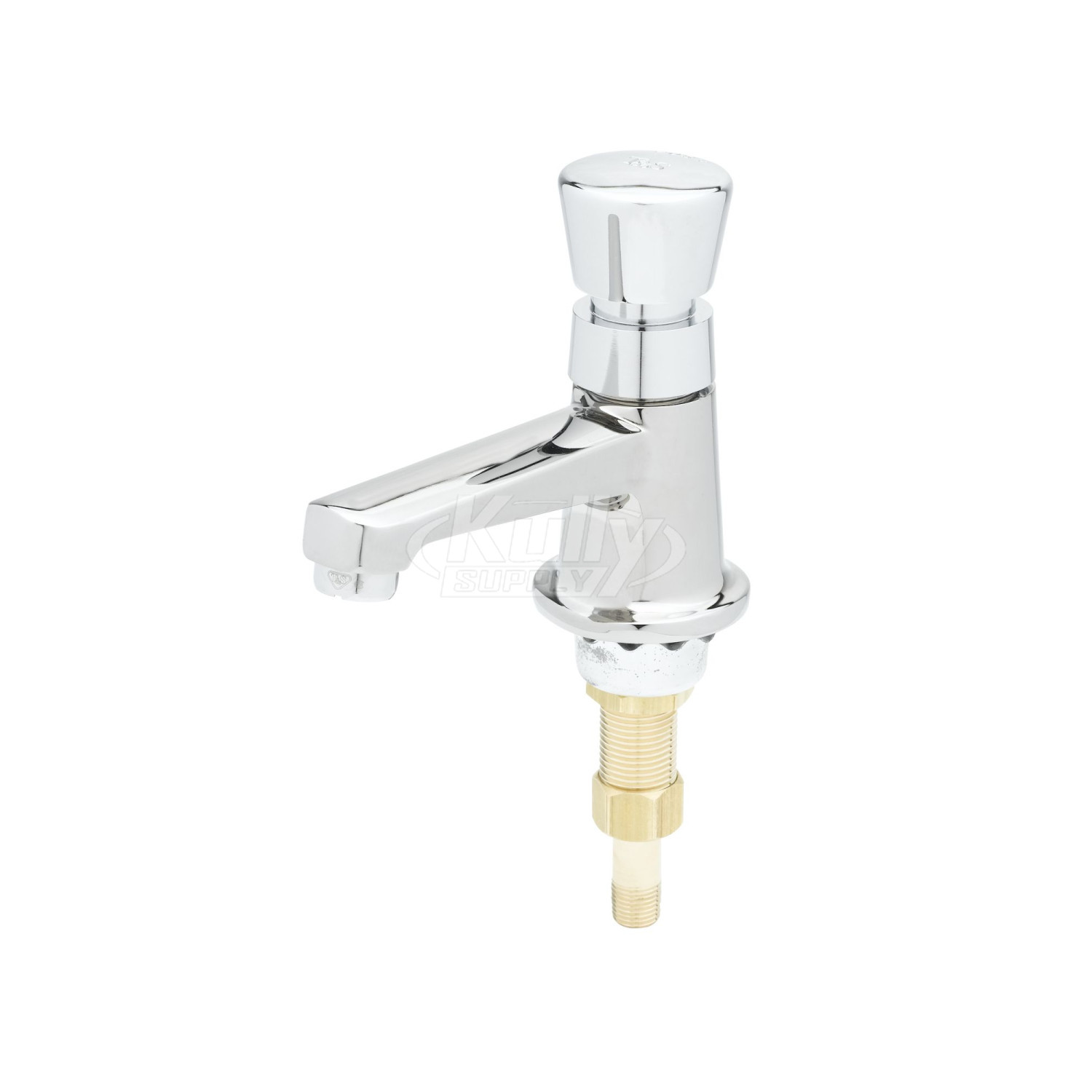 T&S Brass B-0712-VF05 Sill Faucet Self-Closing Metering 1/2" Npsm Male Shank 0.5 Gpm Vandal-Resistant Outlet Devive