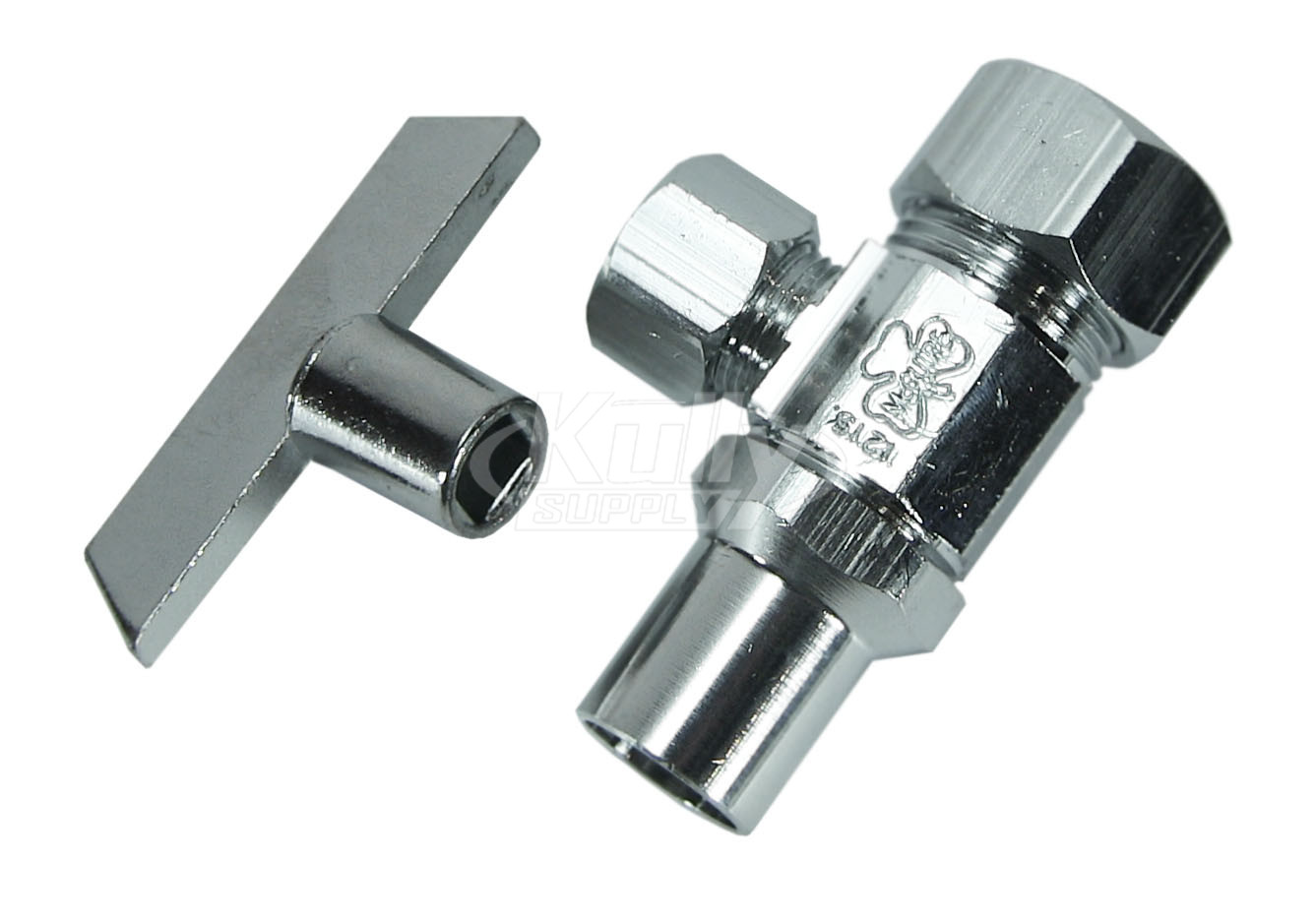 McGuire LFST09LK LF Angle Stop, 1/2 Nom Compression x 3/8