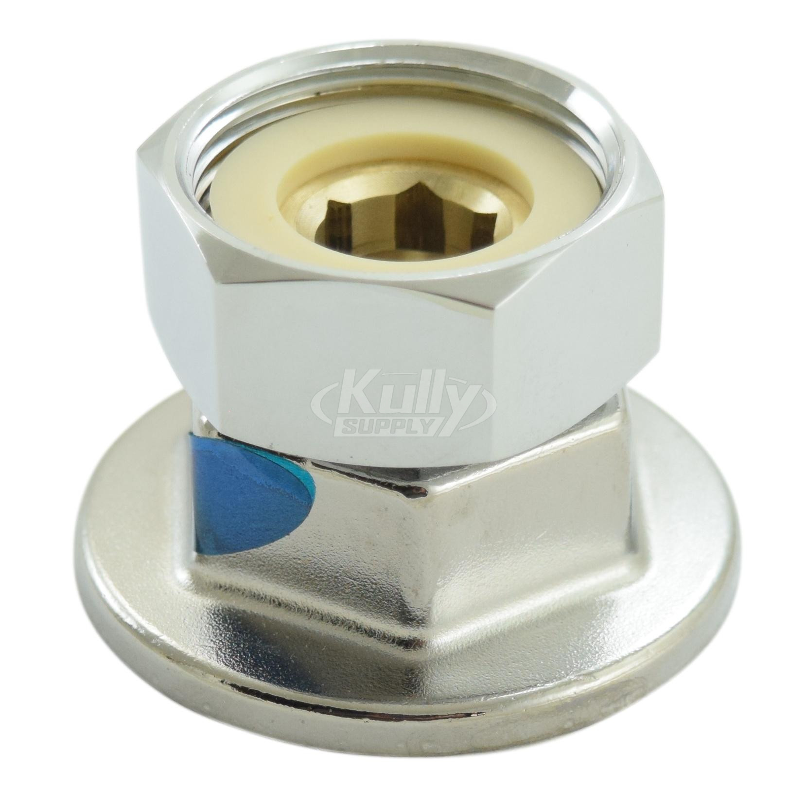 T&S Brass 00QQ 3/8" Npt Eccentric Flange Assembly, Chrome Finish