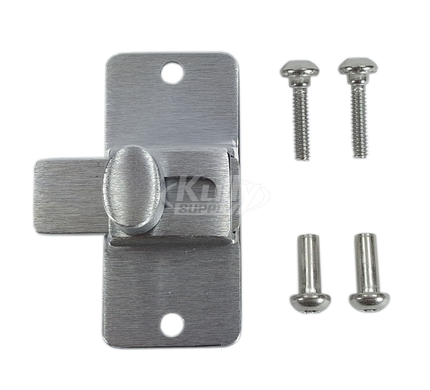 Accurate Toilet Partition 9HAP68 Cast Stainless Steel Slide Bolt Latch 1-1/2"W X 3-1/4"L, 2-3/4" Screw