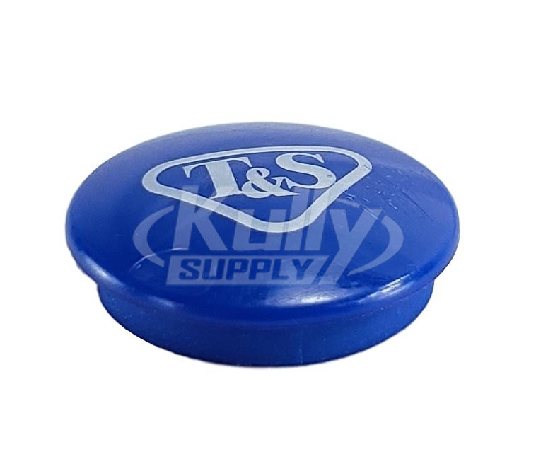 T&S Brass 018506-19NS Snap-In Index Button, Medium-Blue, T&S Logo