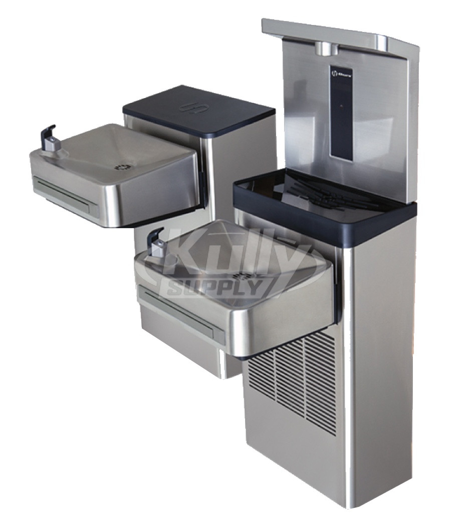 Haws 1212SF Filtered Dual Drinking Fountain with Bottle Filler